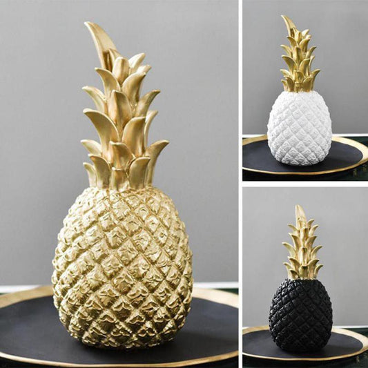 Decoración de Resina de Piña Dorada para Ventana