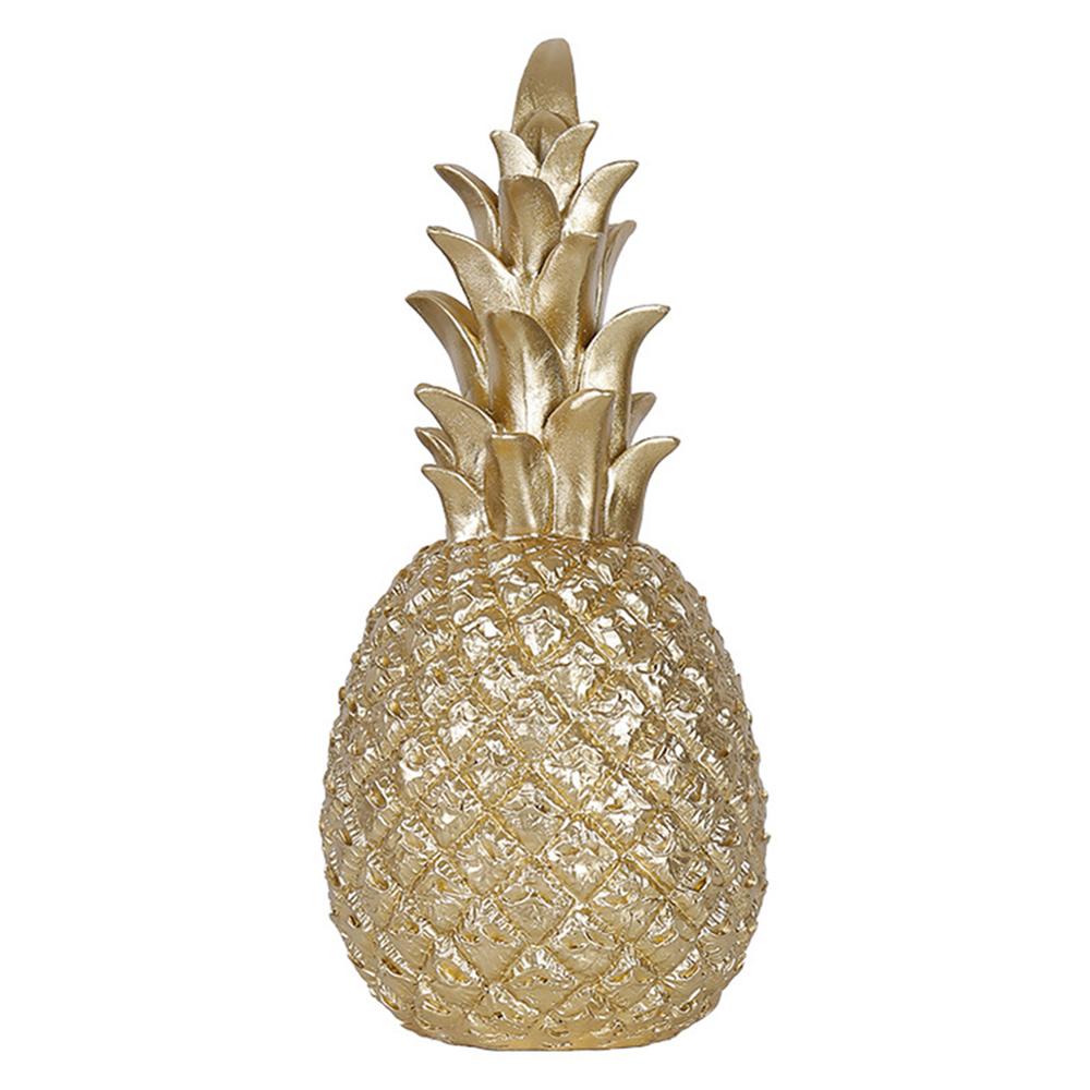 Decoración de Resina de Piña Dorada para Ventana