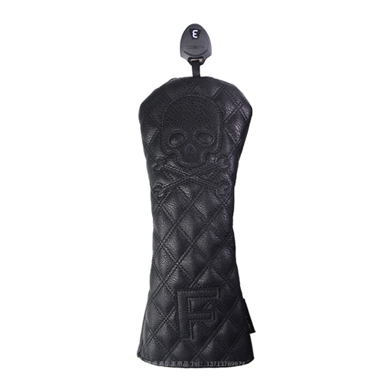 Fundas para Cabezas de Palos de Golf en Cuero PU Negro