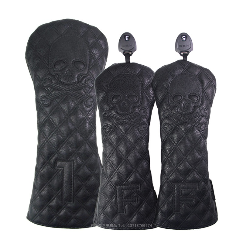 Fundas para Cabezas de Palos de Golf en Cuero PU Negro